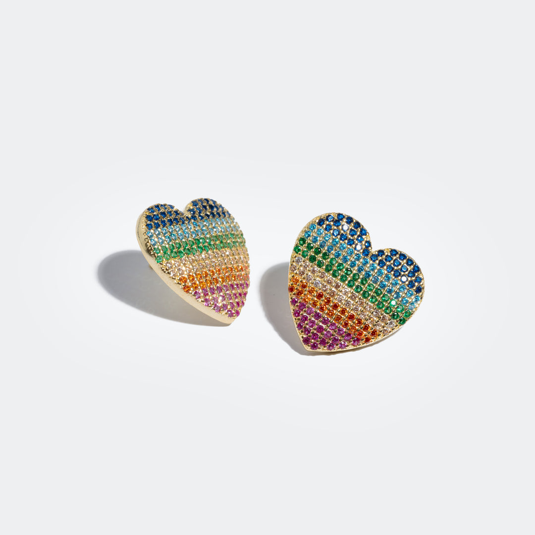 Multicolour Salvador Heart Earrings