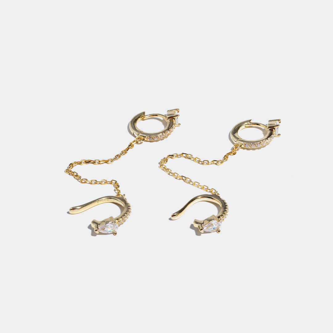 Monaco Hoop Cuff Earrings