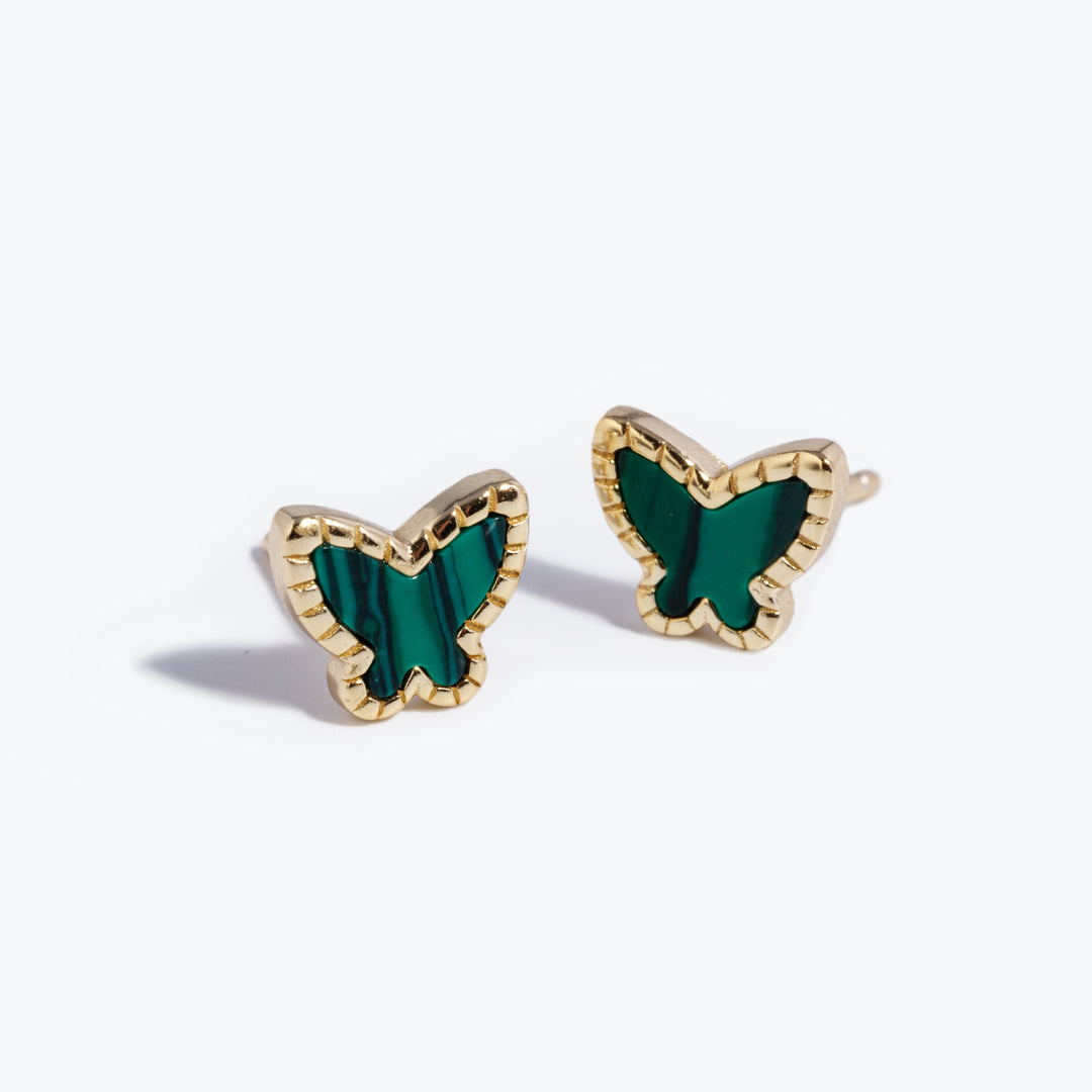 Mini Milan Malachite Earrings