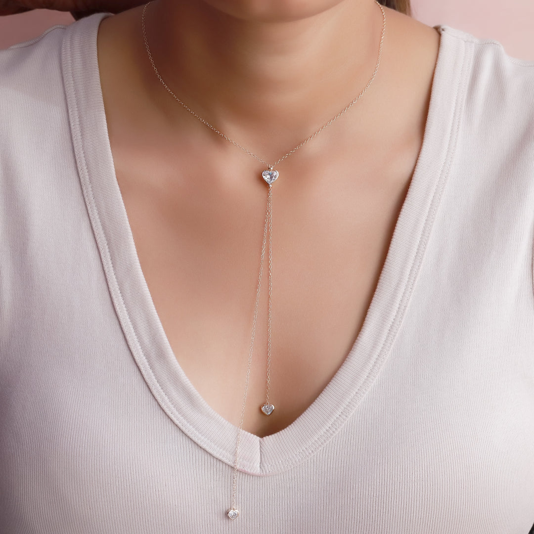 Heart Lariat Necklace