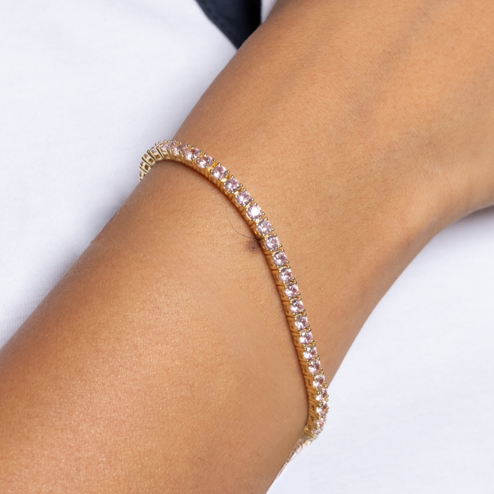 Rosé Rally Tennis Bracelet