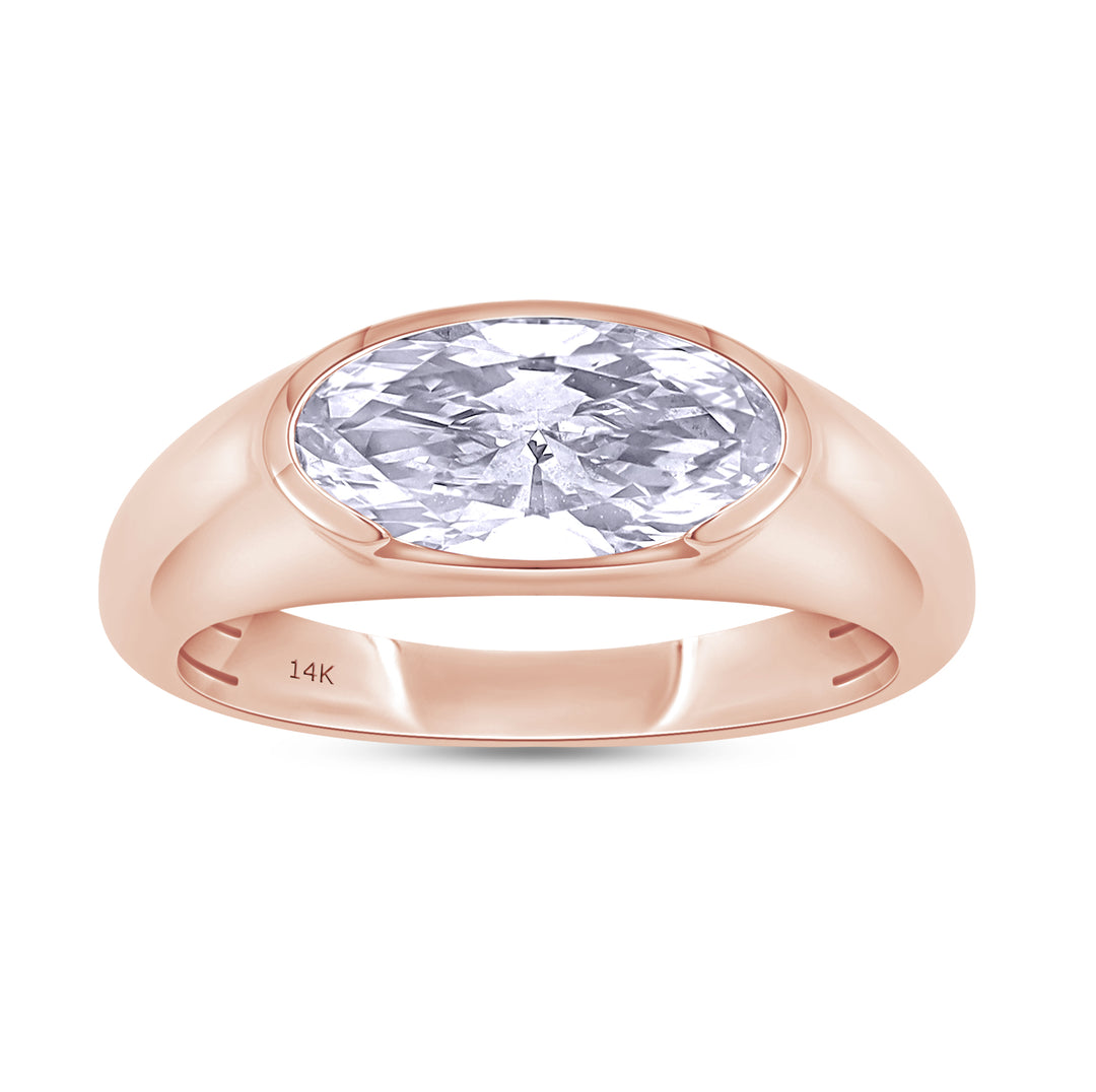 Moval Diamond Pinky Ring | Reina by Ria