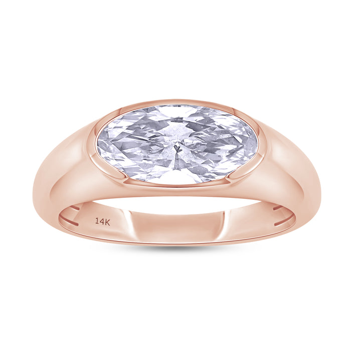 Moval Diamond Pinky Ring | Reina by Ria
