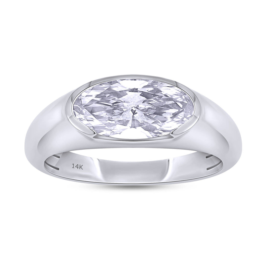 Moval Diamond Pinky Ring | Reina by Ria