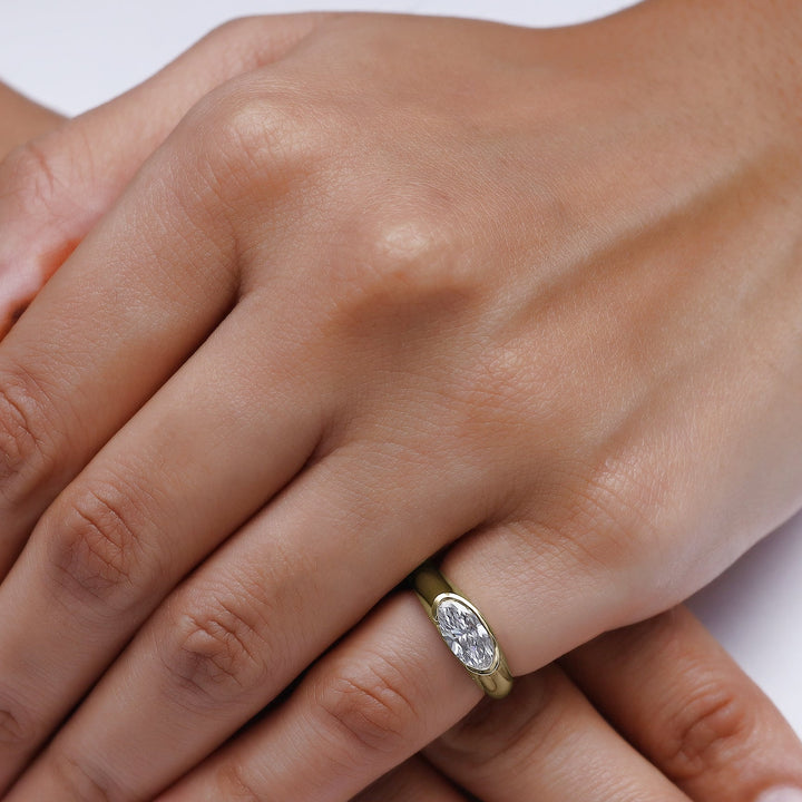 Moval Diamond Pinky Ring | Reina by Ria
