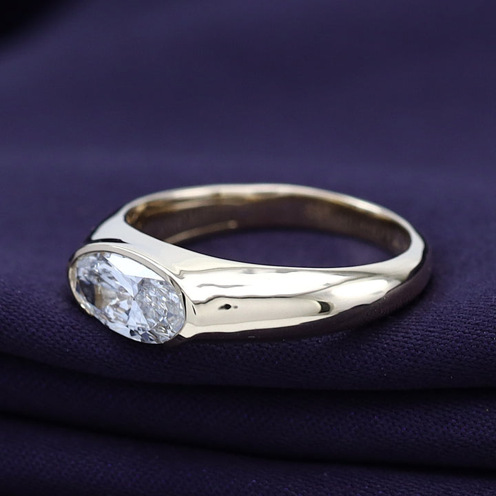 Moval Diamond Pinky Ring | Reina by Ria