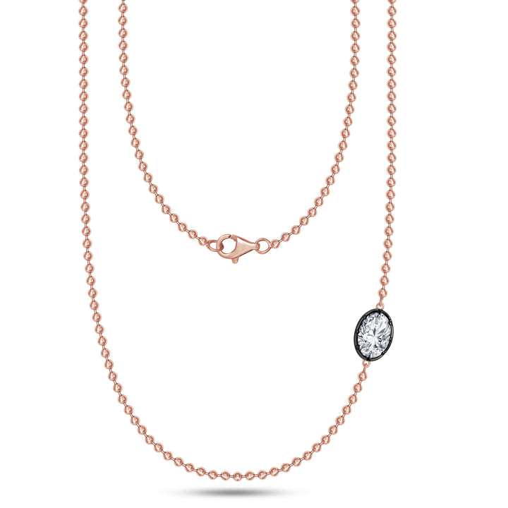 Georgian Oval Diamond Beaded Necklace