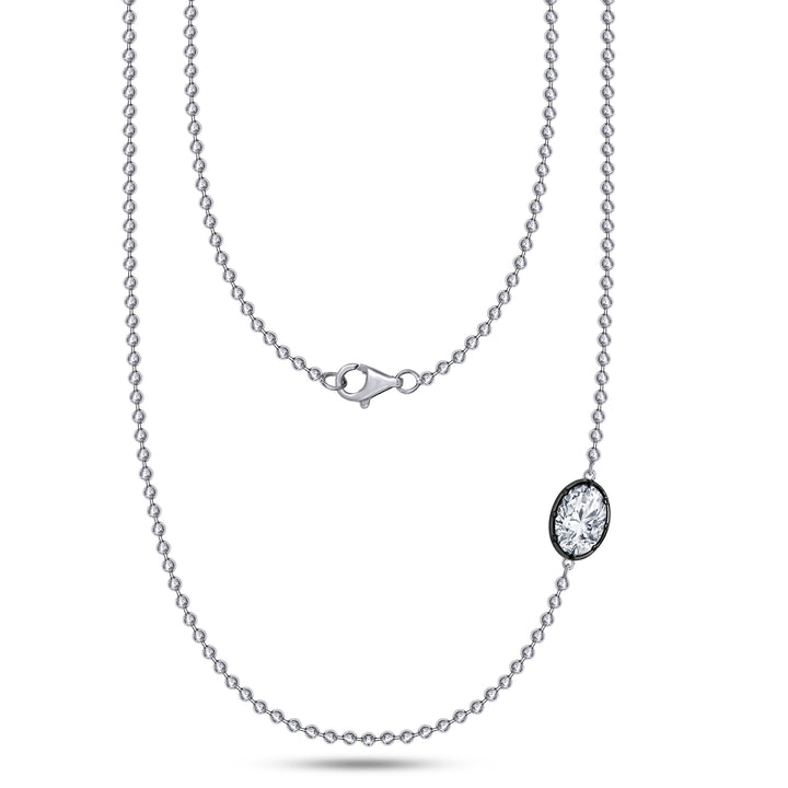 Georgian Oval Diamond Beaded Necklace