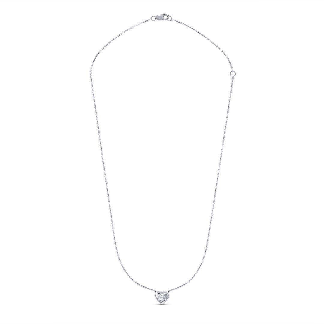 Bezel-Set Heart Diamond Pendant