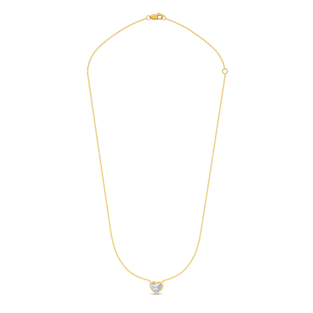 Bezel-Set Heart Diamond Pendant