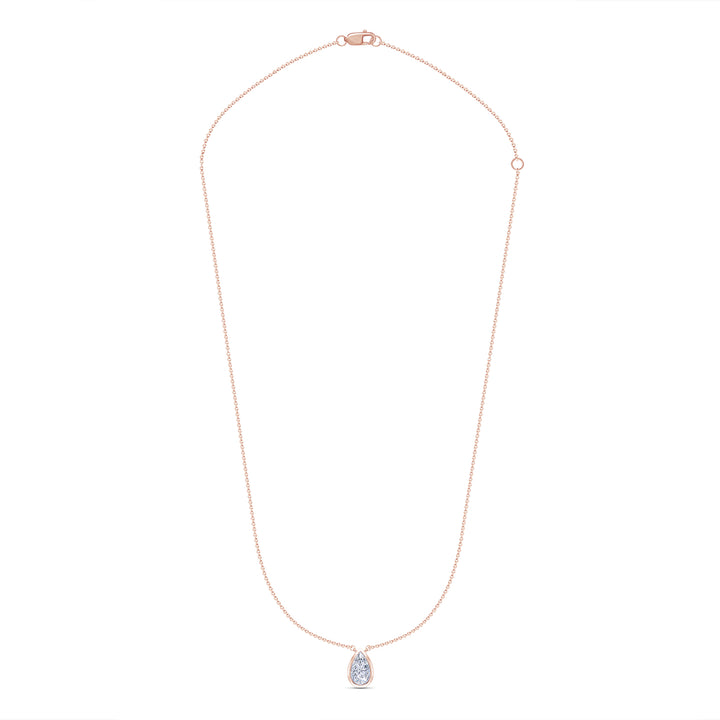 Bezel-Set Pear Diamond Pendant