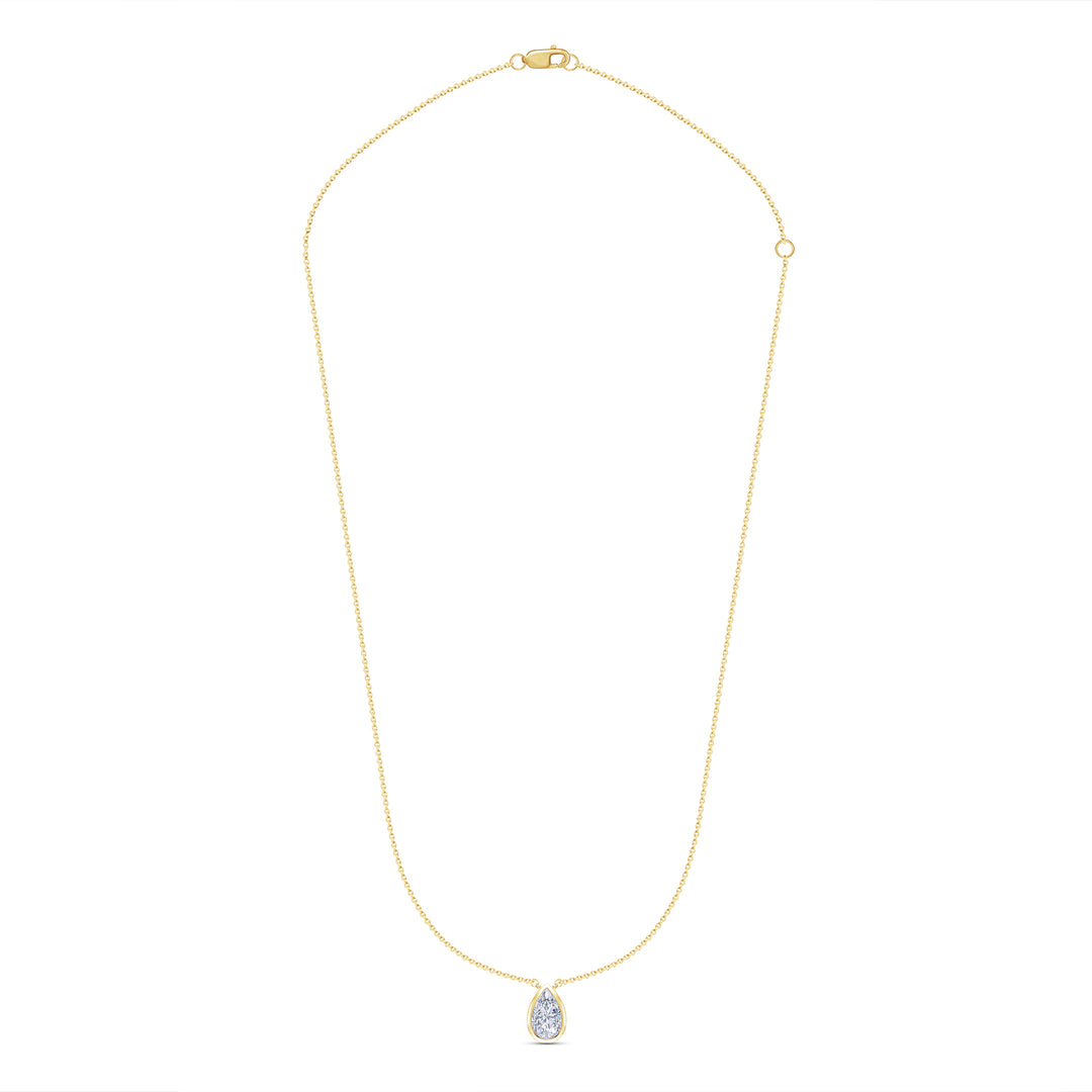 Bezel-Set Pear Diamond Pendant