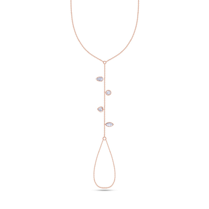 Fancy Shape Diamond Hand Chain