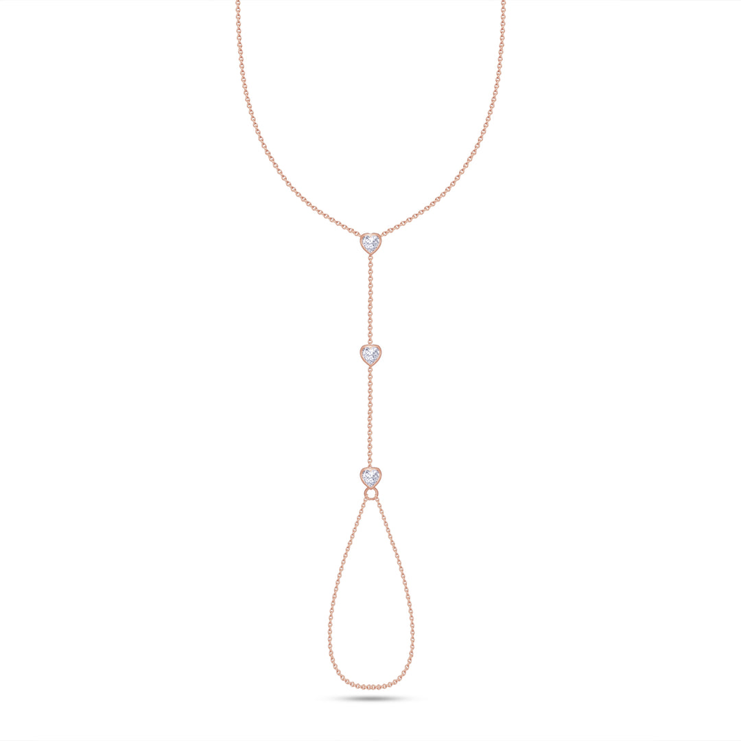 Heart Diamond Hand Chain