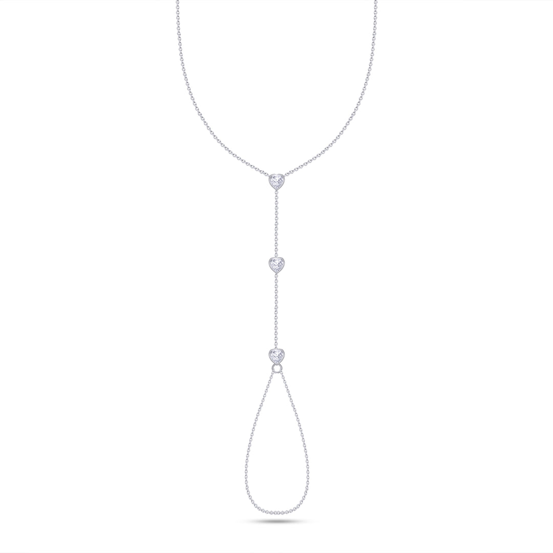 Heart Diamond Hand Chain