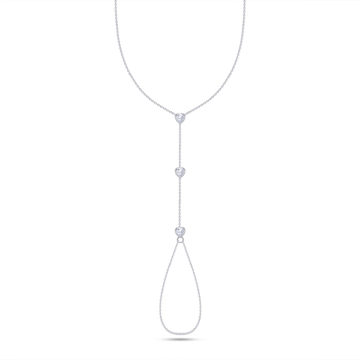 Heart Diamond Hand Chain