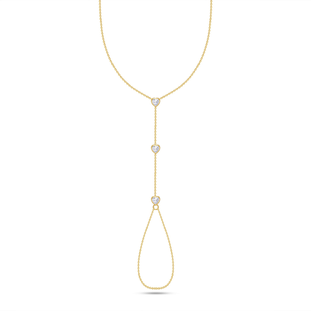 Heart Diamond Hand Chain