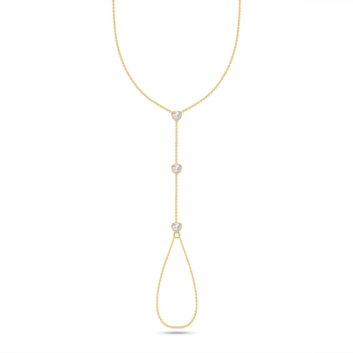 Heart Diamond Hand Chain