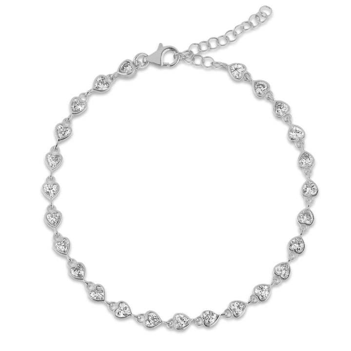 Naples Heart Tennis Bracelet