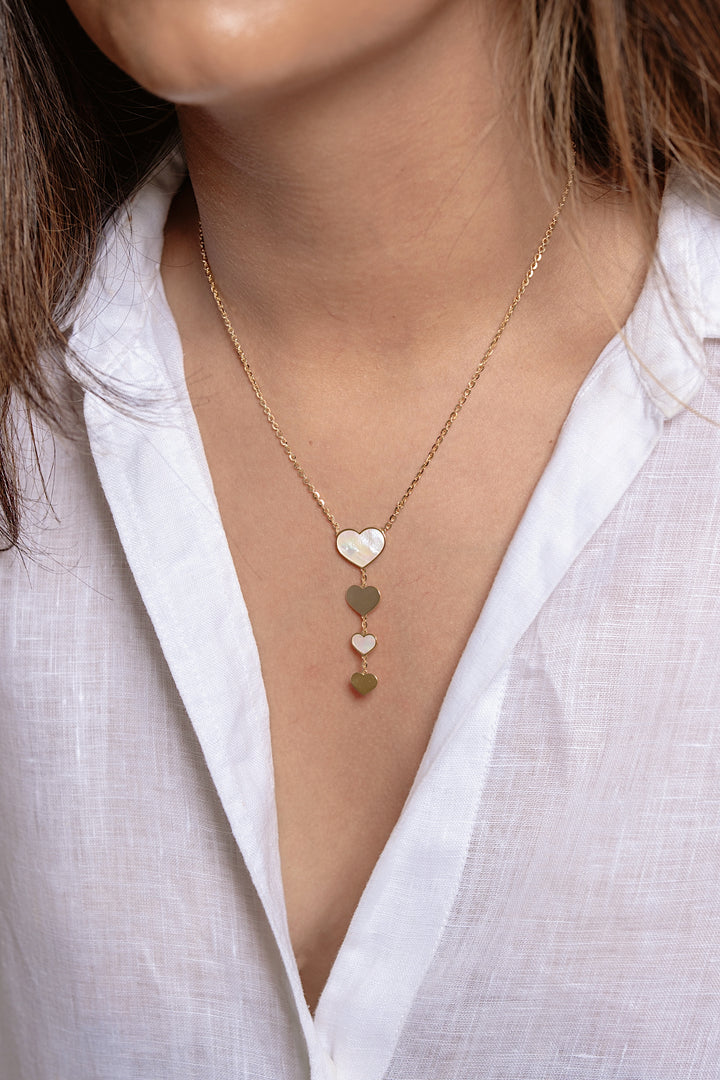 Monaco Heart Lariat Necklace
