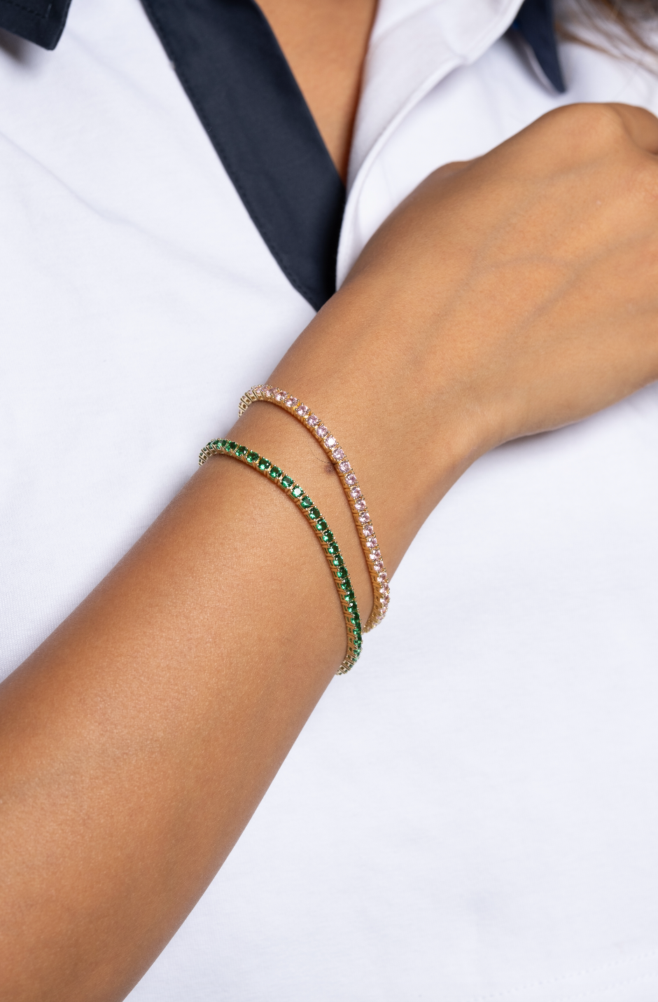 Rosé Rally Tennis Bracelet