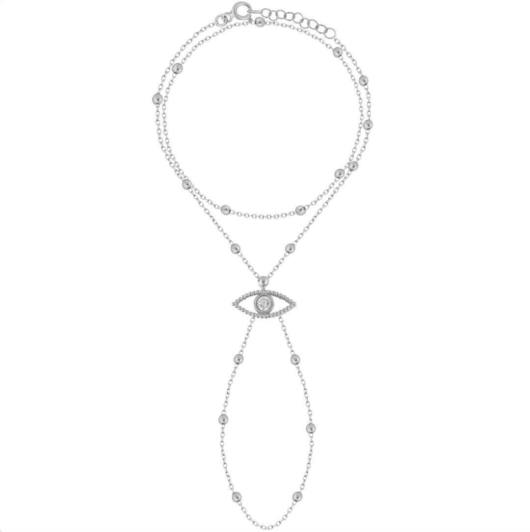 Evil Eye Droplet Handchain
