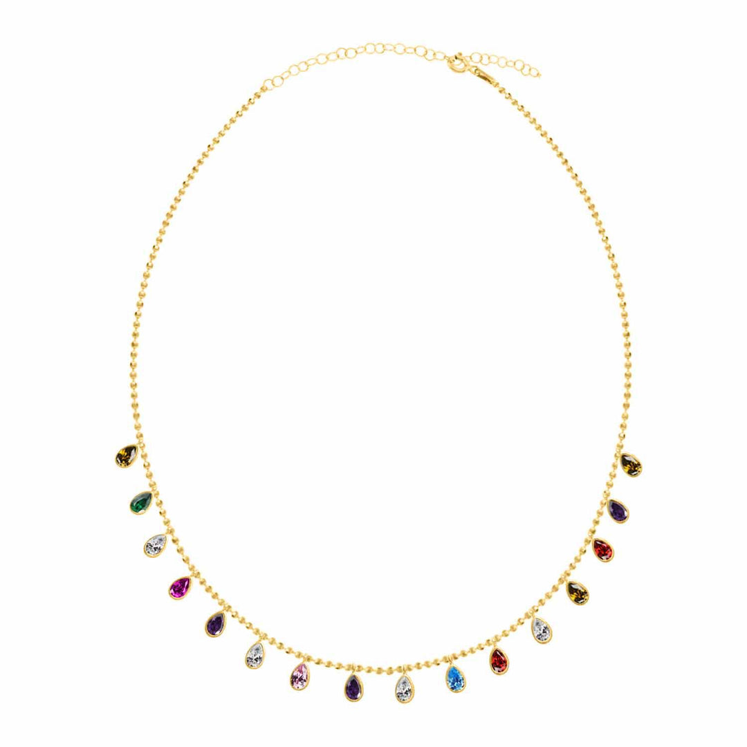 Madrid Colourful Droplet Necklace