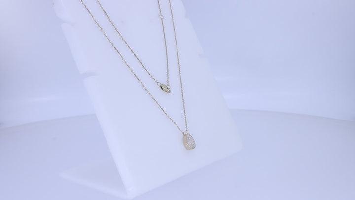 Bezel-Set Pear Diamond Pendant