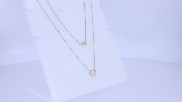Bezel-Set Heart Diamond Pendant